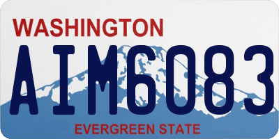 WA license plate AIM6083