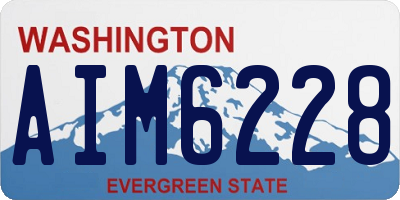WA license plate AIM6228