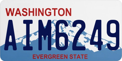 WA license plate AIM6249