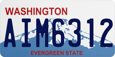WA license plate AIM6312