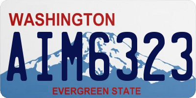 WA license plate AIM6323