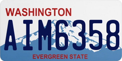 WA license plate AIM6358