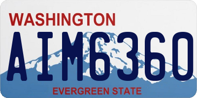 WA license plate AIM6360