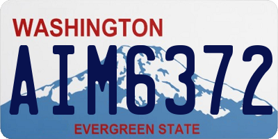 WA license plate AIM6372
