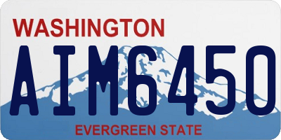 WA license plate AIM6450