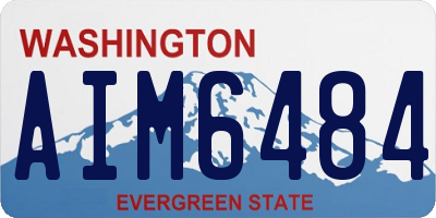 WA license plate AIM6484