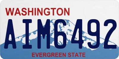 WA license plate AIM6492