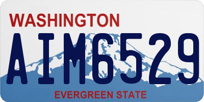 WA license plate AIM6529