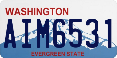 WA license plate AIM6531