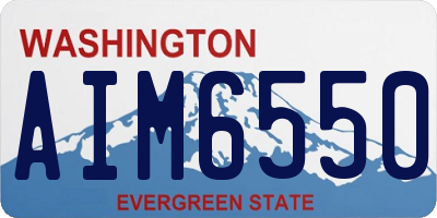 WA license plate AIM6550