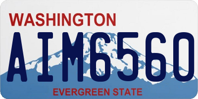 WA license plate AIM6560