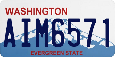 WA license plate AIM6571