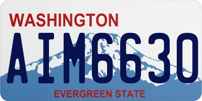 WA license plate AIM6630