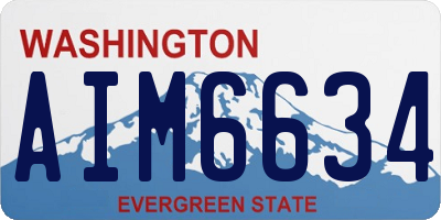 WA license plate AIM6634