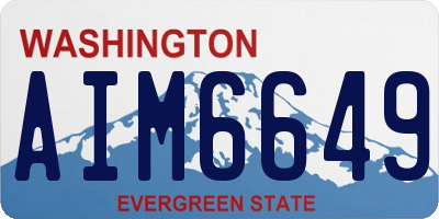 WA license plate AIM6649