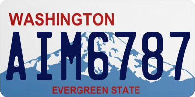 WA license plate AIM6787
