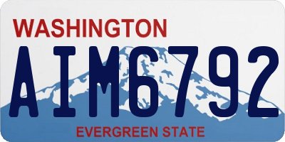 WA license plate AIM6792