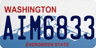 WA license plate AIM6833