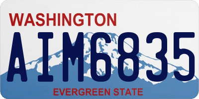 WA license plate AIM6835