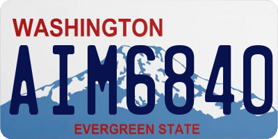 WA license plate AIM6840