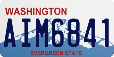 WA license plate AIM6841
