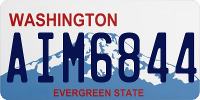 WA license plate AIM6844