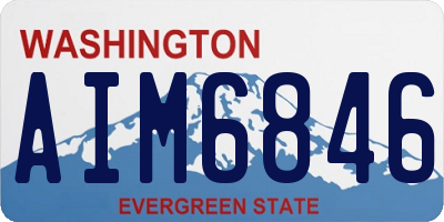WA license plate AIM6846