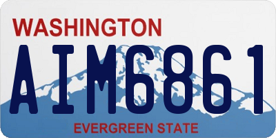 WA license plate AIM6861