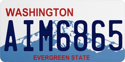WA license plate AIM6865