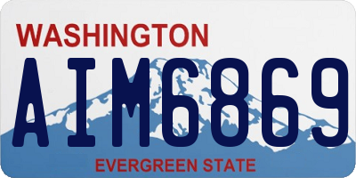 WA license plate AIM6869