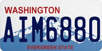 WA license plate AIM6880