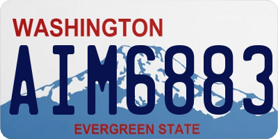 WA license plate AIM6883