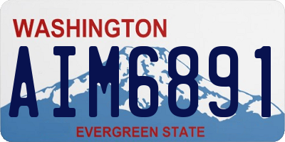 WA license plate AIM6891
