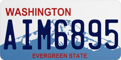 WA license plate AIM6895