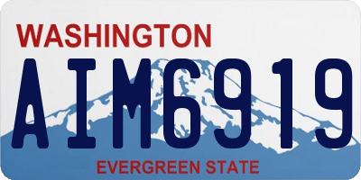 WA license plate AIM6919