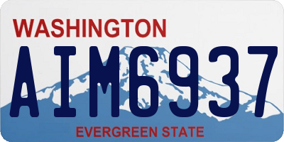 WA license plate AIM6937