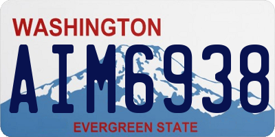 WA license plate AIM6938