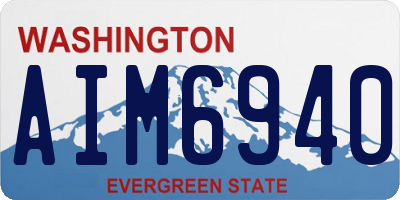 WA license plate AIM6940