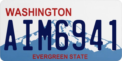 WA license plate AIM6941