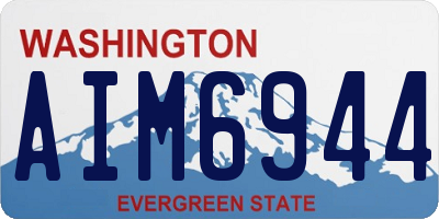 WA license plate AIM6944