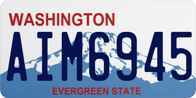 WA license plate AIM6945