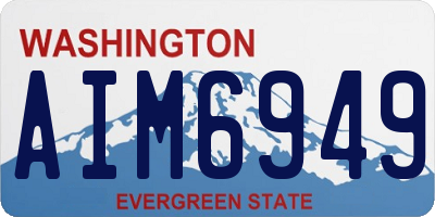 WA license plate AIM6949