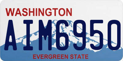 WA license plate AIM6950