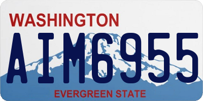 WA license plate AIM6955