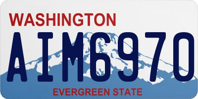 WA license plate AIM6970