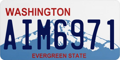WA license plate AIM6971