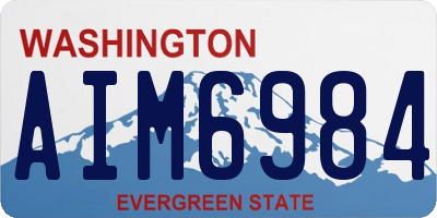 WA license plate AIM6984