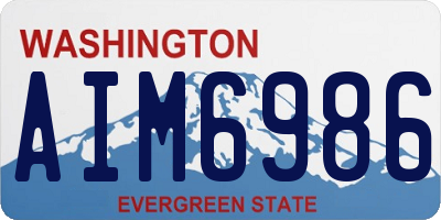 WA license plate AIM6986