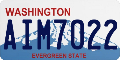 WA license plate AIM7022