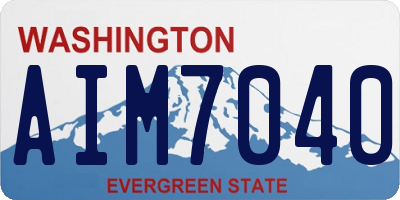 WA license plate AIM7040